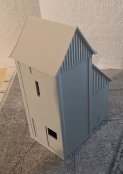 Transformer tower of the railroad depot in Neuenhaus 1:87 H0