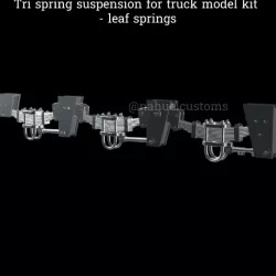 Tri spring suspension for truck model kit - leaf springs