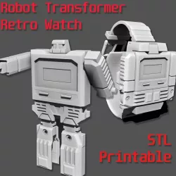 Vintage Robot Watch transformer printable