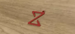 Z keychain 3D print model
