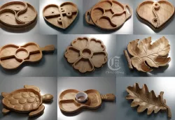 10 Trays Pack V2- Files For CNC (4 - STL, 6 - STL, Dxf, Svg, Eps, Pdf, Ai)