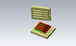 3D Fishing Tube Bait Mold for 3D Printing and CNC Machining (4 CAVITY)