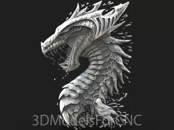 3D Model STL File for CNC Router Laser & 3D Printer Dragon 1
