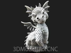 3D Model STL File for CNC Router Laser & 3D Printer Dragon 8
