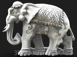 3D Model STL File for CNC Router Laser & 3D Printer Elephant 2