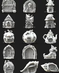 3D Model STL File for CNC Router Laser & 3D Printer Fairy Door Pack