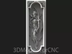 3D Model STL File for CNC Router Laser & 3D Printer Female Archer