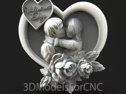 3D Model STL File for CNC Router Laser & 3D Printer Valentine Day
