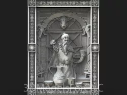 3D Model STL File for CNC Router Laser & 3D Printer Viking God Loki