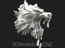 3D Model STL File for CNC Router Laser & 3D Printer Wolf 3
