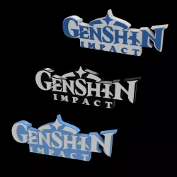 3D MULTICOLOR LOGO/SIGN - Genshin Impact