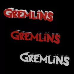 3D MULTICOLOR LOGO/SIGN - Gremlins
