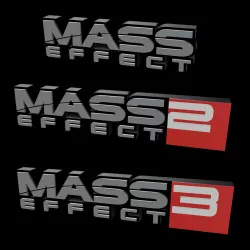 3D MULTICOLOR LOGO/SIGN - Mass Effect 1, 2 & 3
