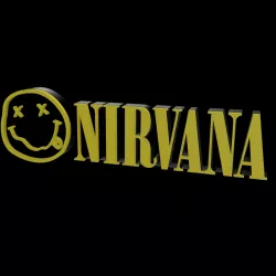 3D MULTICOLOR LOGO/SIGN - Nirvana (Seperate Parts)