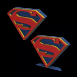 3D MULTICOLOR LOGO/SIGN - Supergirl (Two Variations)
