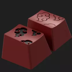 Akatsuki Naruto themed Artisan keycap