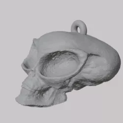 Alien Skull Nazca Head , keychain - pendant - pendant - earring
