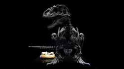 Allosaurus skeleton with nest
