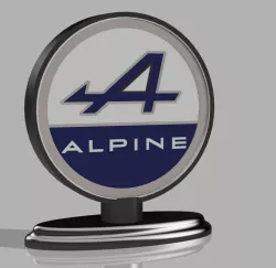 alpine logo light box