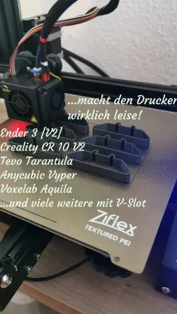 Anti-vibration feet for printers with V-Slot profiles (Ender 3 [V2], Creality CR 10 V2 and many others