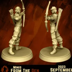 Archer Aiming - DND MINIATURE [PRESUPPORTED]