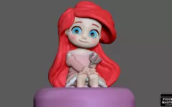 ARIEL BABY PINK DRESS LITTLE MERMAID PRINCESS DISNEY CUTE 3D print model