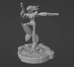 Axl figure with LED base - MegaMan X