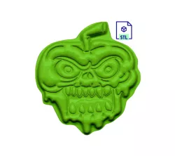 Bad Apple STL FILE FOR 3D PRINTING - LASER CNC ROUTER - 3D PRINTABLE MODEL STL MODEL STL DOWNLOAD BATH BOMB/SOAP