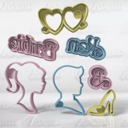 Barbie Cookie Cutter Set