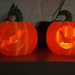 Bat Jack-O-Lantern Pumpkin (Three options!) Light Up with Bottom Closure