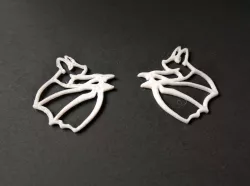 Bat Outline Earring