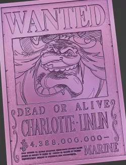 big mom/charlotte linlin wanted poster - one piece