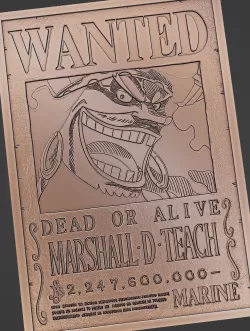 black beard/marshall d. teach wanted poster - one piece