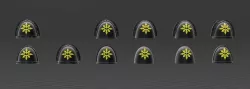Black Legion shoulder pads "Fummelfinger" edition