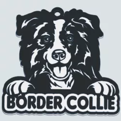 Border Collie keychain