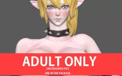 BOWSETTE SEXY naked hentai girl statue anime game character MARIO PEACH KUPA 3D print model