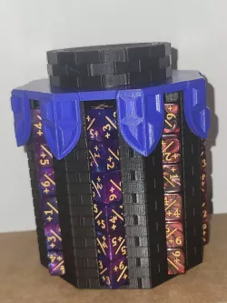 Castle Dice Box / Plus 1 Counter Box for Magic: The Gathering and Other Tabletop Games (Supportless)