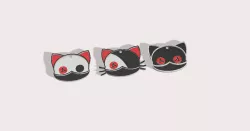 Cats Naruto Akatsuki Akatsuki keychain (3d print)