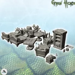 Chaos interior furniture set with beds and trophy (16) - Ork Green Horde Fantasy Beast Chaos Demon Ogre