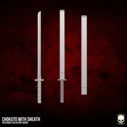 Chokuto with Sheath 3D printable file for Action Figures