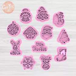 CHRISTMAS MINI STAMP SET / STAMPS X12 U.
