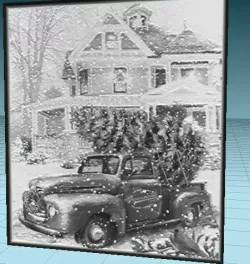 Christmas Truck Lithophane