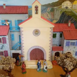 Church facade for santon
