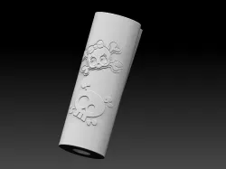 Clipper lighter holder Skull goth