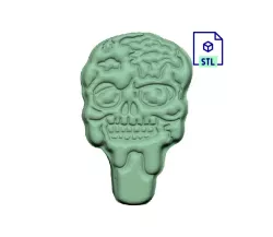 Creepy Zombie Popsicle STL FILE FOR 3D PRINTING - LASER CNC ROUTER - 3D PRINTABLE MODEL STL MODEL STL DOWNLOAD BATH BOMB/SOAP