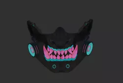 Cyberpunk Oni Mask Koyorin art.