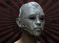 Cyborg Mask Cyberpunk Robot Mask 3D print model