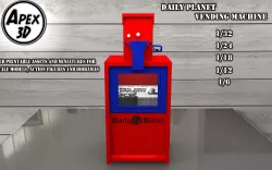 Daily Planet Newspaper machine in various scales for 3d printing