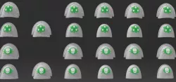 Death Guard shoulder pads "Fummelfinger" edition