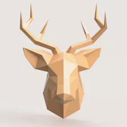 DEER HEAD LOW POLY